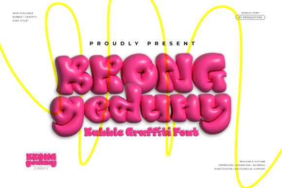 Brong Geduny: The Bold Bubble Graffiti Font for Urban Creatives