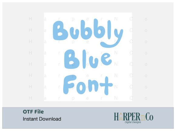 Bubbly Blue: A Playful Display Font for Modern Digital Brands