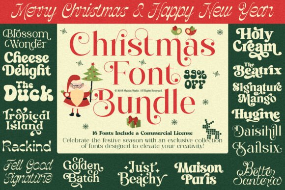 Christmas Bundle Festive Holiday: A Designer's Review of the Ultimate Display Typeface