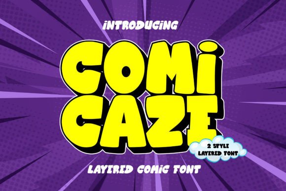 Comicaze: The Layered Comic Display Font for Bold Branding