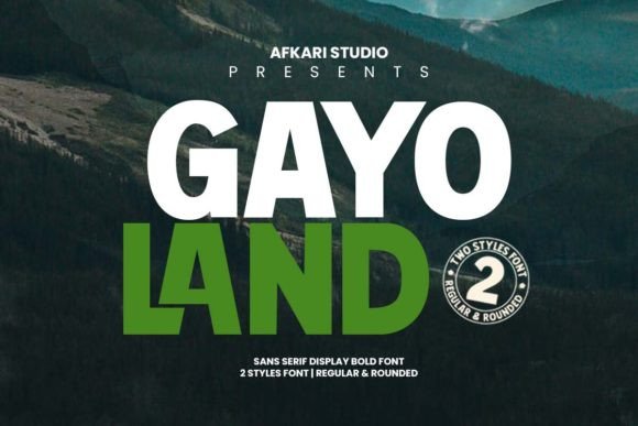 Gayo Land: The Bold Display Font for Modern Design