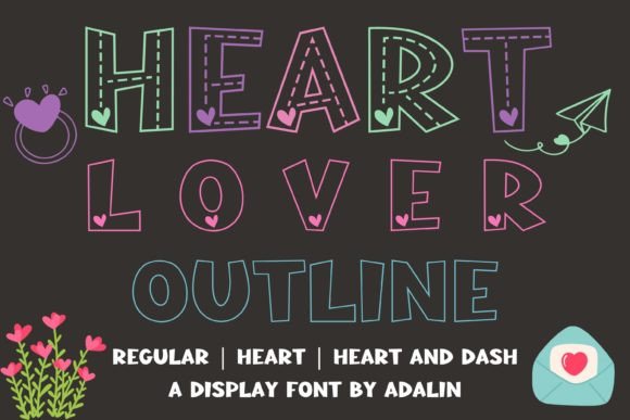 Heart Lover Outline: A Playful Display Font for Branding Projects