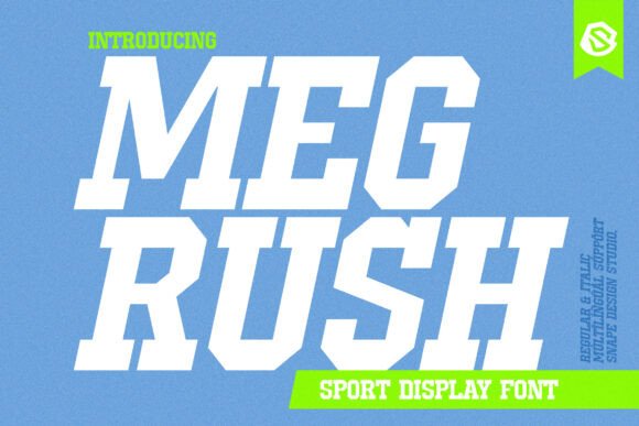 Megrush: The Bold Sport Sans Serif Font for Dynamic Editorial Design