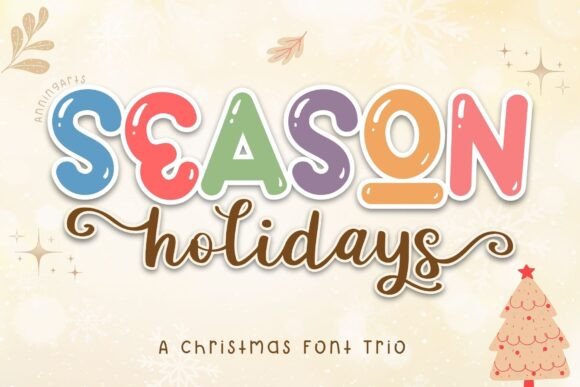 Season Holidays Trio: The Perfect Christmas Typeface for Branding
