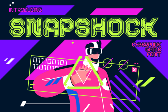 Snapshock: A Bold Cyberpunk Typeface for Futuristic Editorial Design