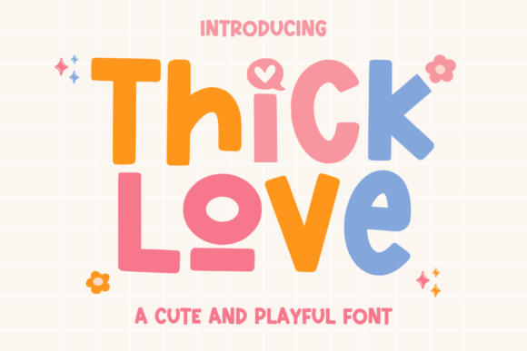Thick Love: A Playful Display Font for Memorable Branding