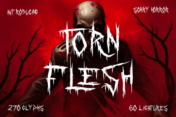 Torn Flesh: A Chilling Typeface for Horror Branding