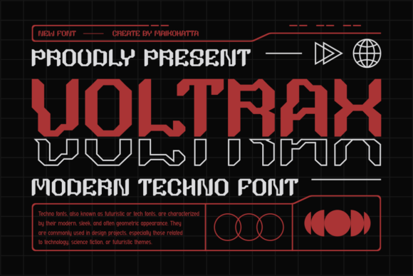 Voltrax: The Modern Techno Font for Bold Brand Identity